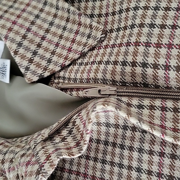 Vintage Talbots women's tweed print wool zip up blazer sz 18 - Picture 7 of 8